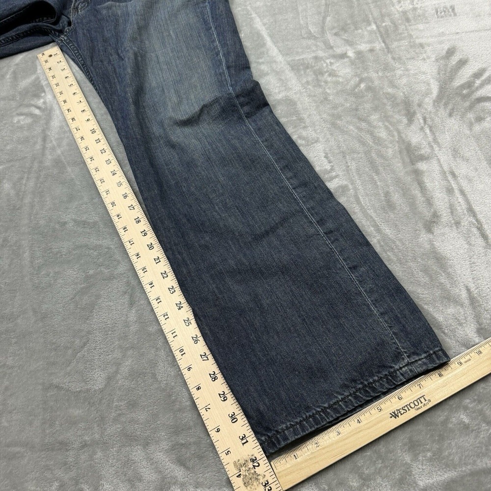 Levis Jeans Mens 38x32 Blue 514 Straight Fit Dark Wash Denim Pockets Logo Work‎ - Picture 5 of 13
